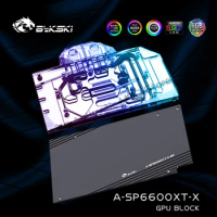 Bykski A-SP6600XT-X VGA Block Cooler for SAPPHIRE Radeon RX6600XT Pulse OC Graphics Card GPU Radiator,12V/5V RGB