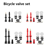2pcs Bike Tubeless Valve MTB Road Bicycle Carbon Wheelset Tire Part Brass Core Bicycle Accessory CNC Machined Anodized Tool