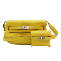 【二手名牌BRAND OFF】HERMES 愛馬仕 陽光金色 Swift牛皮 Kelly Moove 胸包 肩背包 W刻