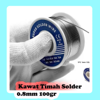 timah solder Kawat Timah Solder 0.8mm 100gr timah gulung solder las
