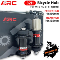 ARC MTB Bicycle Hub 32 Holes Bearing Mountain Bike Freehub Rear Hub 32H Noisy Cube Bicycle Bushings 8 9 10 11 Speed Bike Parts