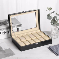 6/10/12Slots Watch Organizer Boxes Watch Case with Large Glass Removable Watch Pillows, Watch Box Organizer, Gift for Loved Ones