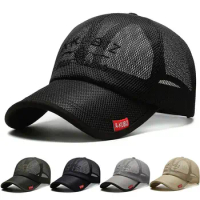 Women Men Fashion Mesh Baseball Cap Summer Caps Full Mesh Breathable Hat Quick Dry Cooling Hat Adjustable Trucker Cap