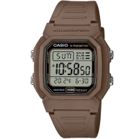 【CASIO 卡西歐】卡西歐電子錶 學生錶 棕色(W-800H-5A)