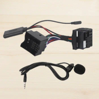Radio Wire Adapter Handsfree Aux Adapter Harness Wire Bluetooth-compatible Radio Audio Player Adapter for VW Passat Jetta Touran