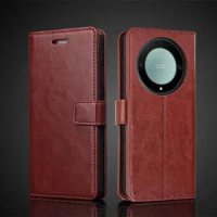 Card Holder Cover Case for Huawei Honor X9a RMO-NX1 Pu Leather Flip Cover Retro Wallet Case Honor X9A Business Fundas Coque