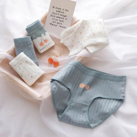 12Pcs CD CS06 Celana Dalam Wanita Undies Imut Katun Dewasa Remaja Motif