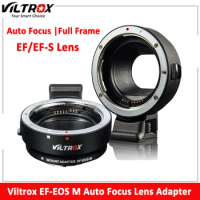 Viltrox EF-EOS M Lens Adapter Electronic Auto Focus for Canon EOS EF EF-S Lens to EOS M M2 M3 M5 M6 M10 M50 II M100 Camera