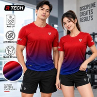 Jersey Running Pria Wanita Kaos Running Full Printing Kaos Jogging Kaos Lari Kaos Training Running J