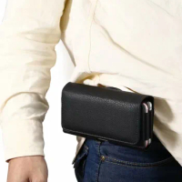 Dual Phone Pouch Belt Clip Case Waist Bag Holster For Oppo Find X6 X5 Pro X3 Reno 12 11 10 9 7 A54 A94,Vivo X80 X100 X90 V21 X70