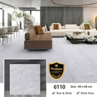 Wallpaper Sticker Lantai Keramik Granit / Lantai Vinyl Marble 60x60 Kualitas Premium Granit 6110
