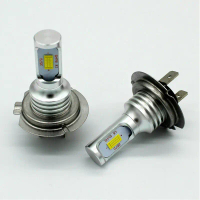 ชุดไฟหน้า LED มินิ H4 + H7 4 ชิ้น หลอดไฟสูงต่ำ 240W 52000LM 6000K สีขาวสุด