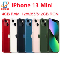 Apple iPhone 13 Mini 5.4" Unlocked Genuine 13Mini RAM 4GB ROM 128/256/512GB A15 Bionic IOS Face ID NFC 98% New 5G Cell Phone