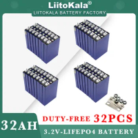 32x LiitoKala 3.2V 32AH 5C LiFePo4 Battery Lithium for diy 12V E-bike Scooter Wheel Chair RV Car Golf Carts Batteries Tax Free