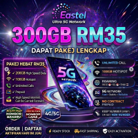 Eastel Prepaid 5G SIM Card – Pelan 300GB Ultra High Speed & Unlimited Calls