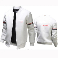 2024 Spring Autumn Mens Benelli TRK 502X Logo Print Sports Loose Comfortable Warm Fashion Round Neck Stripe Sleeve Flight Jacket