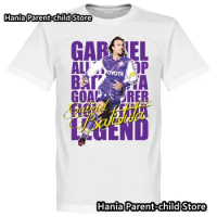 Florence Italy Batistuta commemorative Retro Cotton Tshirt Men's And Children Size Loose Jersey Men 