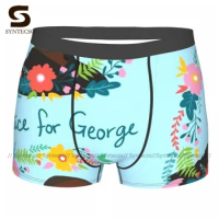 George Floyd Underwear Hot Polyester Stretch Trunk Youth Pouch Print Boxer Brief
