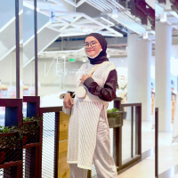 RUBY TUNIK JARING / ATASAN RAJUT WANITA / KOREAN STYLE Panjang Remaja Dewasa Motif Muslim