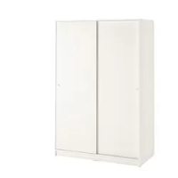 lemari pakaian dg pintu geser, putih, 117x55x176 cm