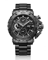 Alexandre Christie Men AC 9205 MCB Carbon Stainless steel black