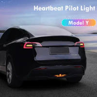 Heartbeat Pilot Light For Tesla Model Y Turn Signal Lamp Pilot Lights Five Flashing Modes Heartbeat Lamp Car Tail Caution Light