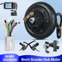 8inch Scooter Hub Motor 36V 48V 500W 350W Brushless Motor Kit with Controller for Electric Scooter Motor Wheel Accessories