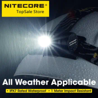 Nitecore HC60W V2 USB-C Rechargeable Headlamp 1200 Lumens 180° Adjustable Angle Headlight Flashlight with 3400mAh 18650 Battery
