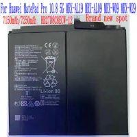 3.82V 27.31Wh New HB27D8C8ECW-12 Battery For Huawei MatePad Pro 10.8 5G MRX-AL19 MRX-AL09 MRX-W09 MRX-W29 Tablet PC
