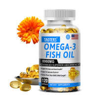 อาหารเสริมเพื่อสุขภาพน้ำมันปลา, Taoters omaga-3, 8060 มก. ต่อการให้บริการ, ประกอบด้วยกรดโอเมก้า 3 แล