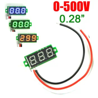 MINI 0.28 inch DC 0-500V digital voltmeter LED Display volt Meter Voltage Indicator Monitor Tester Meter red blue green