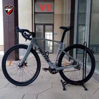 TWITTER-Carbon Fiber Road Bicycle, Hydraulic Disc Brake, Gravel Bike-V3, APEX-11S, 700C, Full Inner Routing