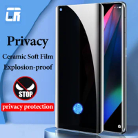 Privacy Full Curved Ceramic Soft Film for OPPO Find X5 Pro X6 X3 X2 Neo Anti Spy Screen Protector for OPPO Reno 6 5 4 3 Pro Film