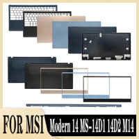 NEW For MSI Modern 14 MS-14D1 14D2 M14 Laptop LCD Back Cover/Front Bezel/Palmrest/Bottom Case/Hinge Cover Black/Blue
