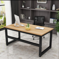 加固型簡易電腦桌鋼木書桌時尚簡約雙人辦公桌颱式家用冩字颱