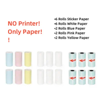 Thermal Printing Sticker Paper 57x30mm 3rolls Adhesive For Mini Portable Printer PaperangP1 Peripage A6 Poooli L1L2 Universal