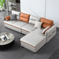 Sectional Living Room Sofas Office Leather Modern Luxury Accent Chair Nordic Floor Lounge Meubles De Salon Furniture WWH25XP