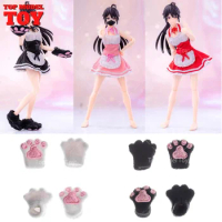 HASUKI 1/12 Scale CS010 Girl Maid Dress CS011 Cute Cat Claw Female Soldier Accessory Model Fit 6'' Action Figure Body Dolls