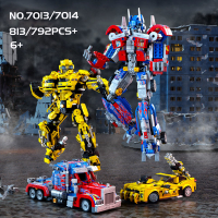 เข้ากันได้กับตัวต่อเลโก้ 7013 Transformers Optimus Prime Hornet 8 หนึ่ง 12 ของเล่นประกอบเด็กชายวัยขว