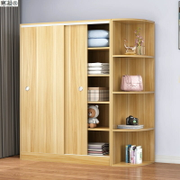衣櫃簡約家用臥室實木板式簡易組裝收納櫃子儲物櫃推拉門宇峰