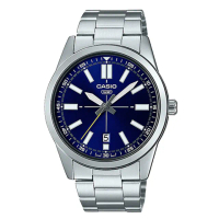 【CASIO 卡西歐】指針男錶 不鏽鋼錶帶 生活防水 日期顯示 MTP-VD02D(MTP-VD02D-2E)