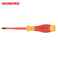 WORKPRO WP341009 Ph2X100mm Insulated Phillips Screwdriver (Slim) (Obeng Plus)