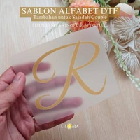 Jasa Sablon DTF [HANYA JASA SABLON - TIDAK DENGAN SAJADAH] Inisial Huruf Alfabet untuk Sajadah | Hur