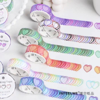 Dot Washi Tape Set Heart Round Stickers 100 Dots Of 1 Roll For Journal Planner Scrapbooking