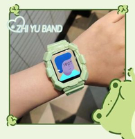 適用applewatchSE蘋果手錶iwatch一體矽膠錶帶6透明冰川保護殼綠色38mm（1/2/3代）