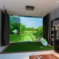 300X500CM Indoor Golf Simulator Impact Screen Gym Golf Ball Target Exercise Display White Cloth Practice Projection Screens