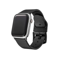 【Gramas】Apple Watch 42/44/45/49mm 義大利真皮錶帶(黑)