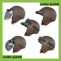 Helm Chips Kulit Dewasa Dengan Pet + Kacamata Aksesoris Motorcycle helm cocok buat sepeda listrik