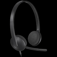 หูฟังแบบมีสาย Logitech H340 สีดำ