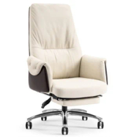 Ergonomic Office Computer Chair Comfortable Sedentary Modern Minimalist Leather Boss Chair Free Shipping